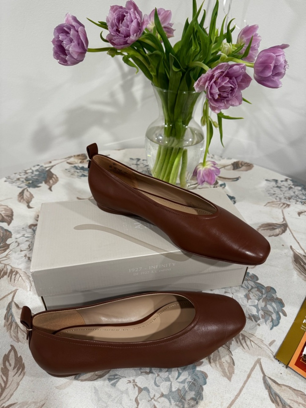 Naturalizer Brown Leather Slip-On Ballet Flats